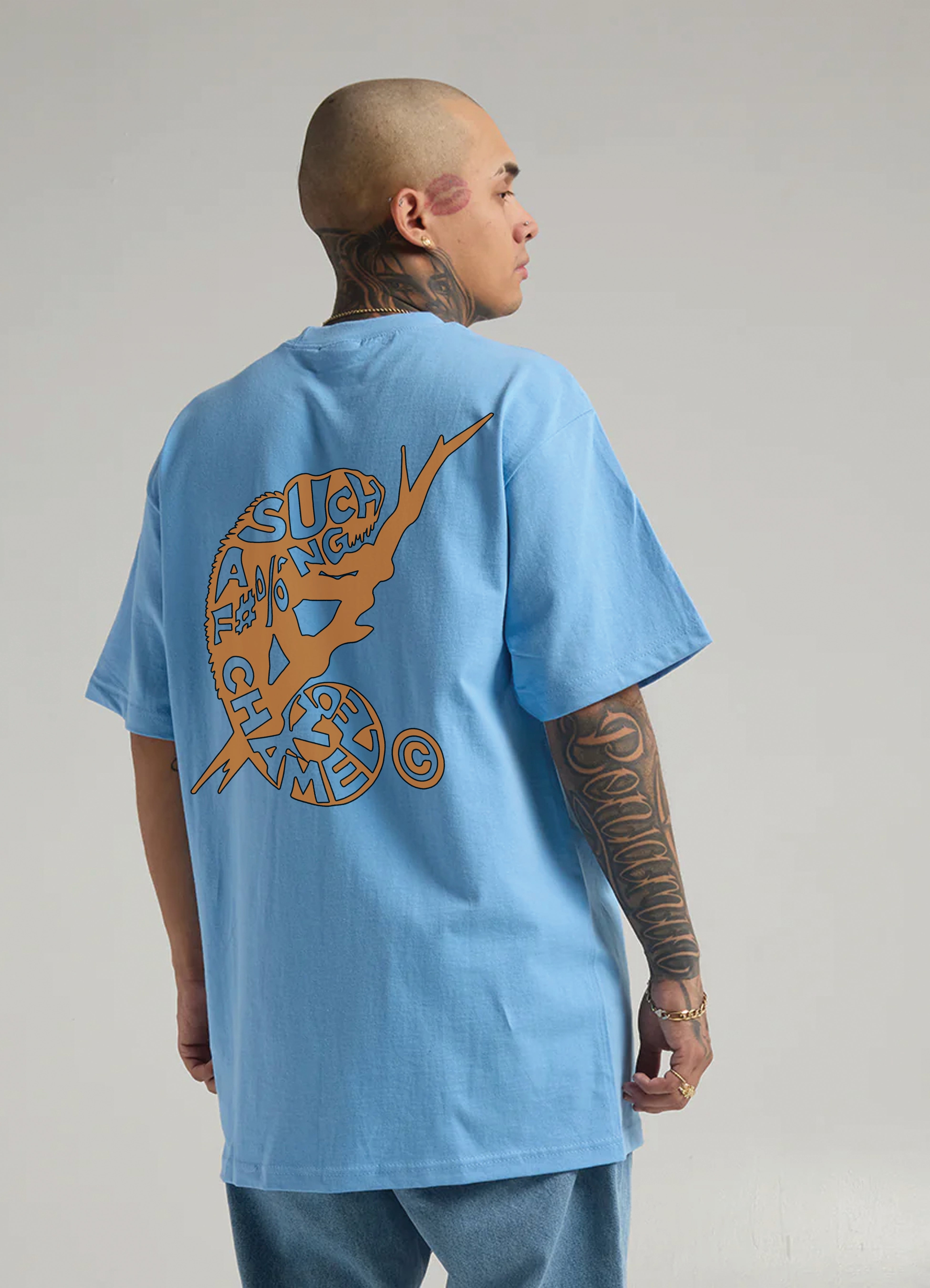 Sunlight Activated Blue Orange Chameleon Tee
