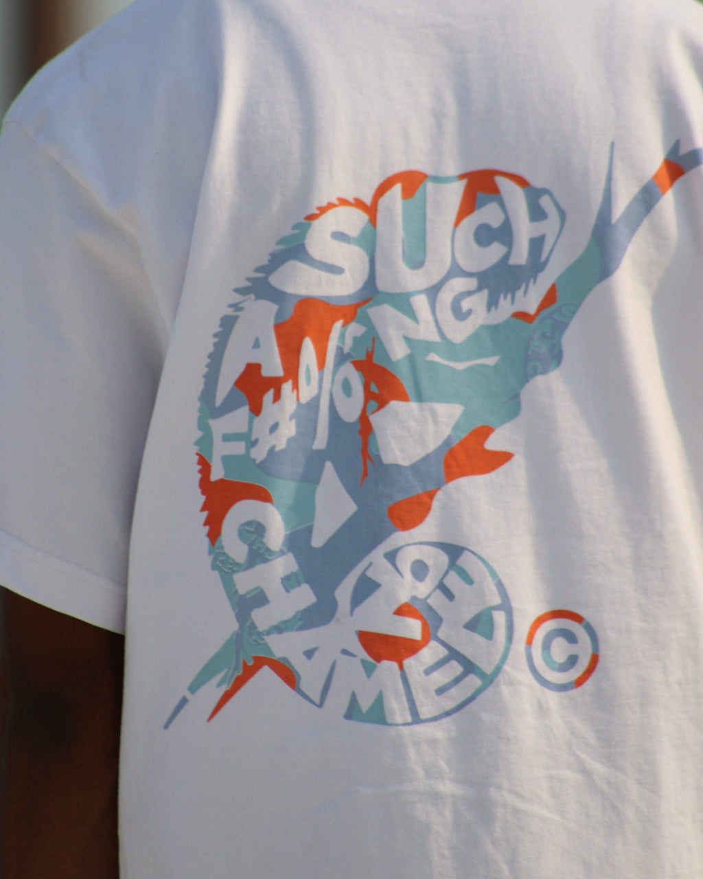 Sunlight Activated Chameleon Tee (Dark Blue-Light Blue-Orange)