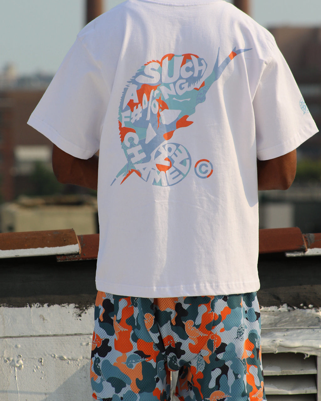 Sunlight Activated Chameleon Tee (Dark Blue-Light Blue-Orange)