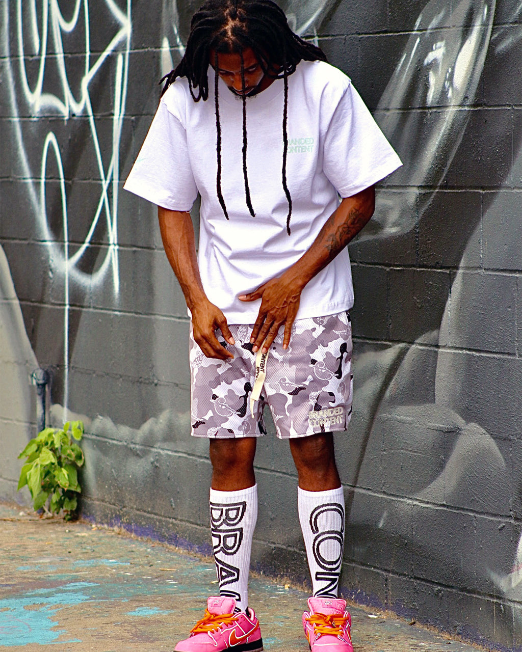 Camouflage Chameleon Mesh Shorts (grey)