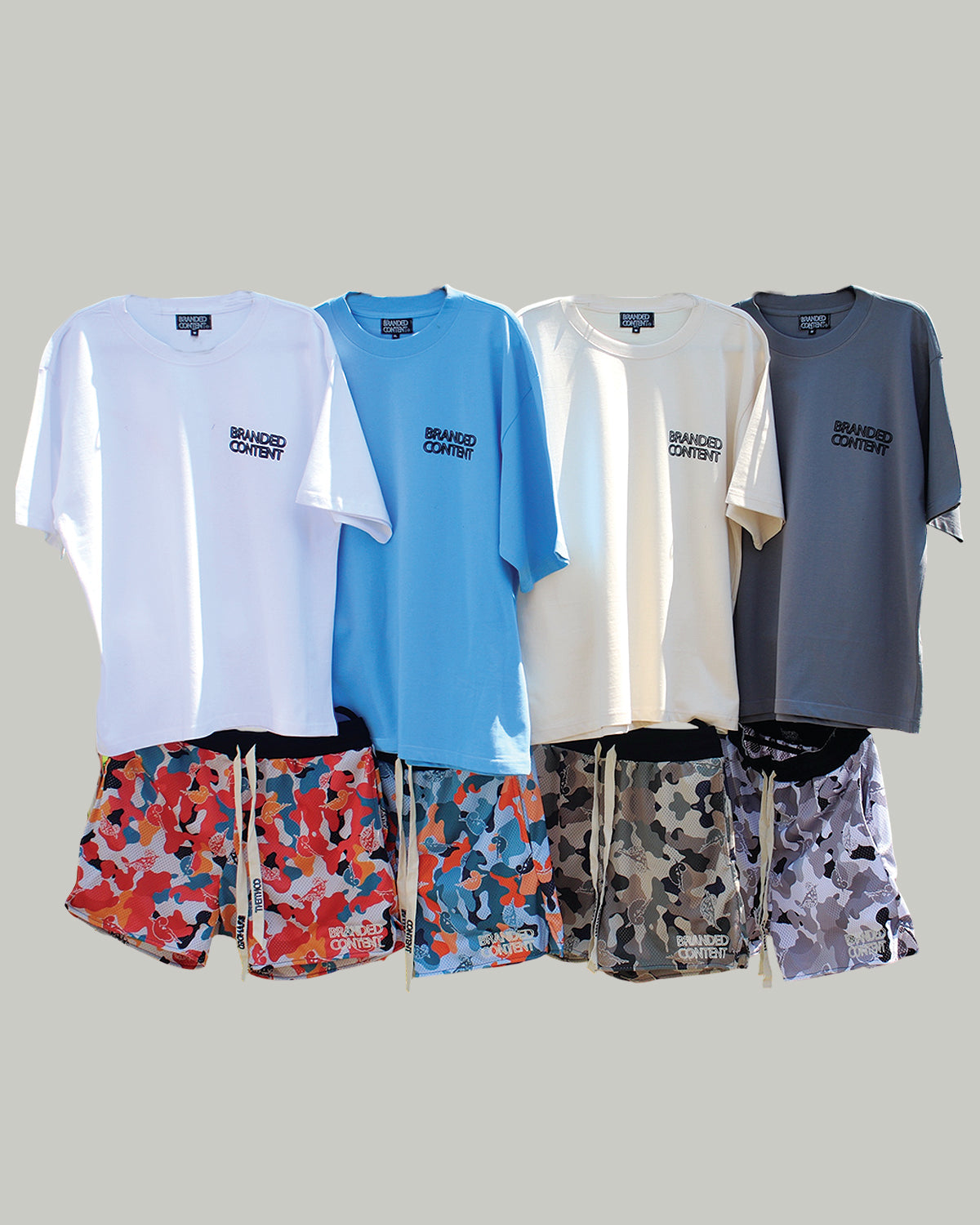 Camouflage Chameleon Mesh Shorts (red)