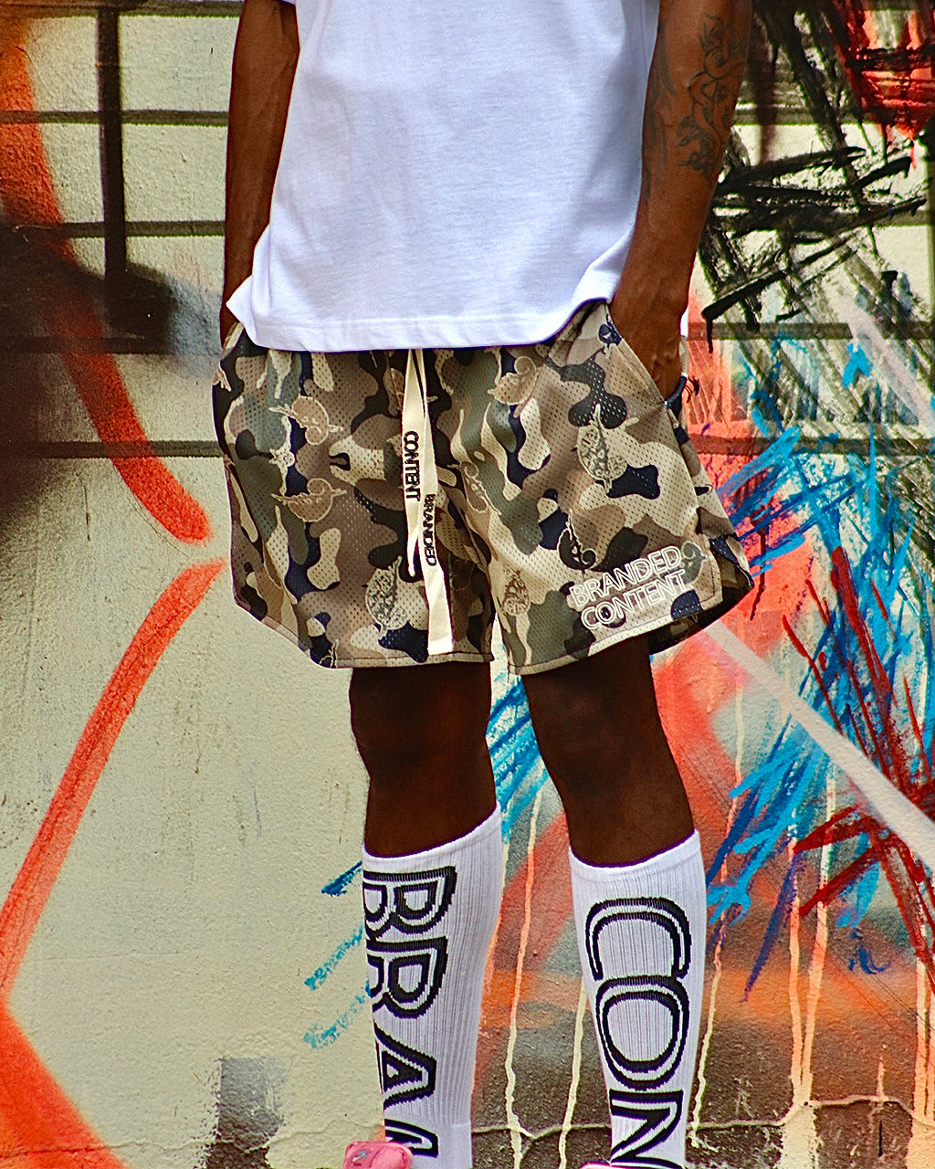 Camouflage Chameleon Mesh Shorts (green)