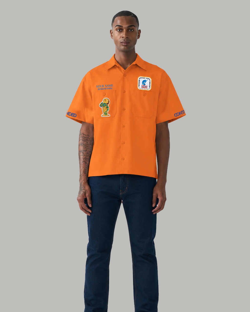 Branded Content Postal Service Glow Button-Up
