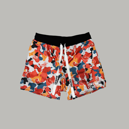 Camouflage Chameleon Mesh Shorts (red)